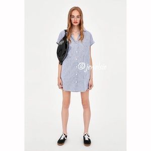 ZARA Poplin dress ZARA | Short Stripes Cotton